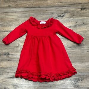 Vibrant Red Ruffle Dress for Kids